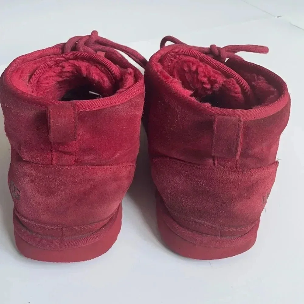 Ugg red suede boots, Men’s size 11. Sherpa lining.